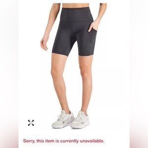 Women's Black High-Waisted Shorts 7” with pockets NWT